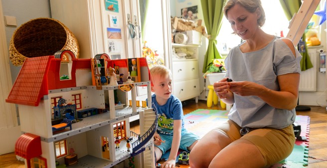 Playmobil im Kinderzimmer: Zeit für die Familie – und vor allem für Sohn Leo – ist unverzichtbar