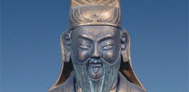 Vergoldete Bronzestatue von SUN Simiao, Ming Dynastie (1368-1644)