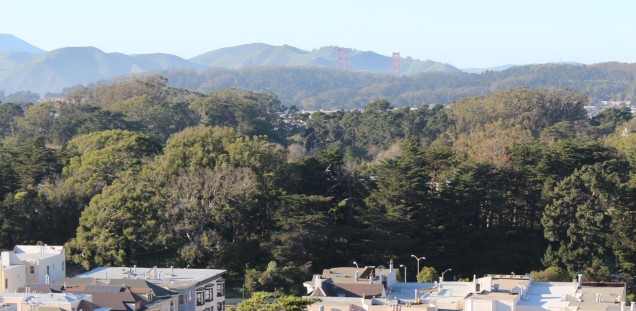 Blick vom Labor auf Golden Gate Bridge
