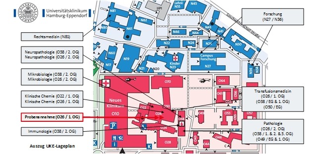 Location plan of the Centre for Diagnostics